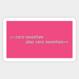 Zero Sweeties Sticker